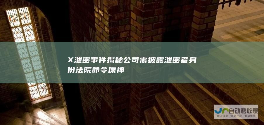 X泄密事件揭秘公司需披露泄密者身份法院命令原