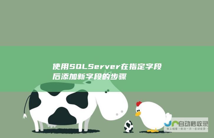 使用SQL Server在指定字段后添加新字段的步骤