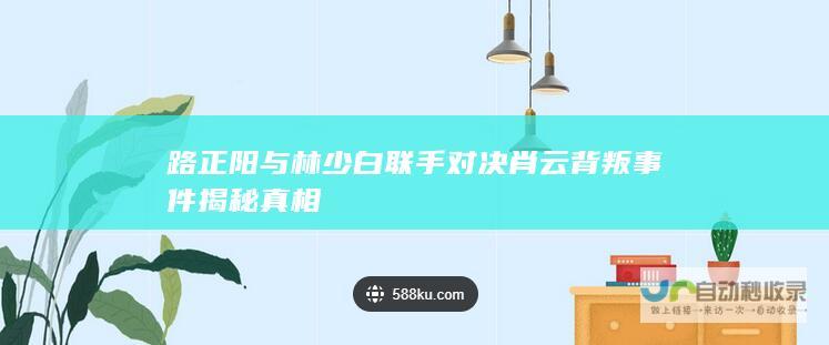 路正阳与林少白联手对决肖云背叛事件揭秘真相