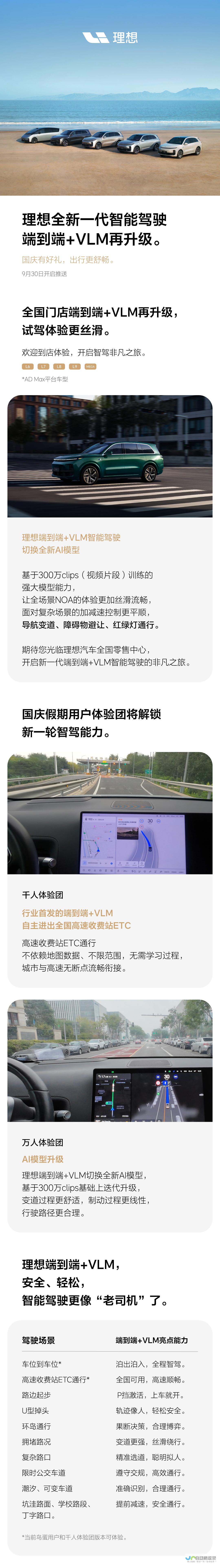 开启智能出行新篇章 理想汽车智驾升级内测用户全国ETC通行能力开放