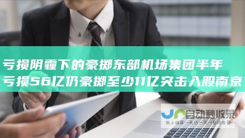 亏损阴霾下的豪掷 东部机场集团半年亏损56亿仍豪掷至少11亿突击入股南京银行