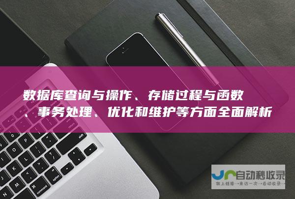 数据库查询与操作存储过程与函数事务处理优化和