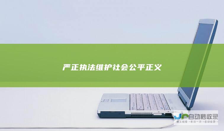 严正执法维护社会公平正义