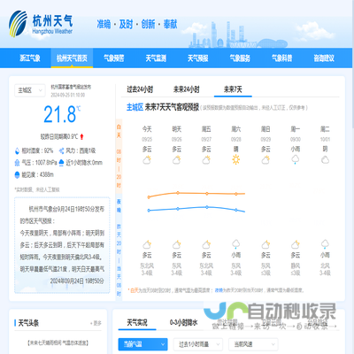 杭州天气预报,杭州7天天气预报,杭州14天天气预报,杭州天气查询