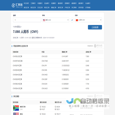 今日汇率网