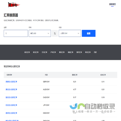 汇率猫,在线人民币汇率查询,阿玮网络
