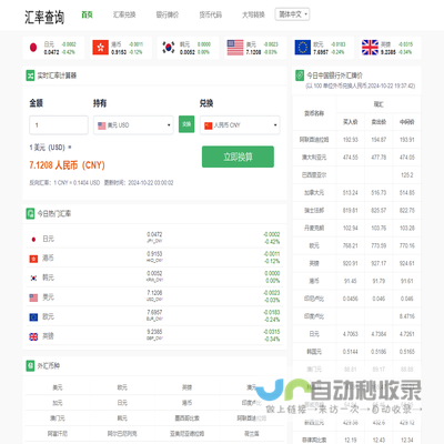 今天实时汇率查询