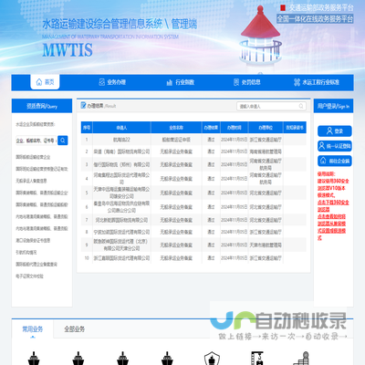 水路运输建设综合管理信息系统