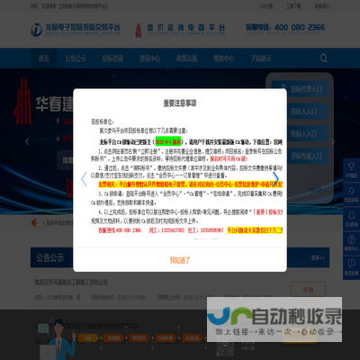 龙标电子招标投标交易平台