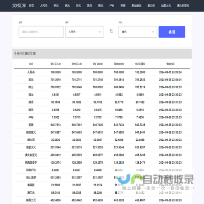 在线汇率查询