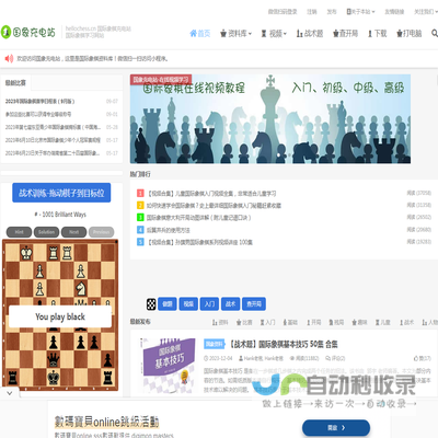 国际象棋网站,国际象棋入门,国际象棋视频