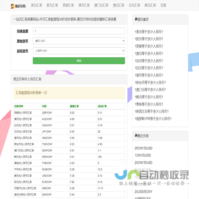 一站式汇率换算网站